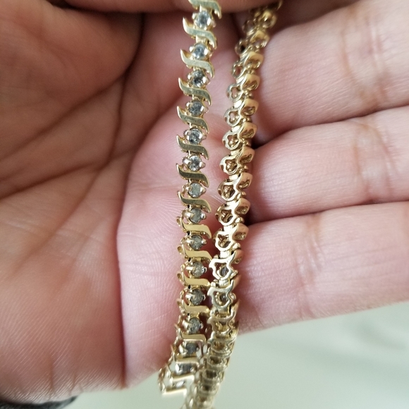Sale! 10k Gold Tennis Diamond Carats Bracelet - Picture 14 of 16